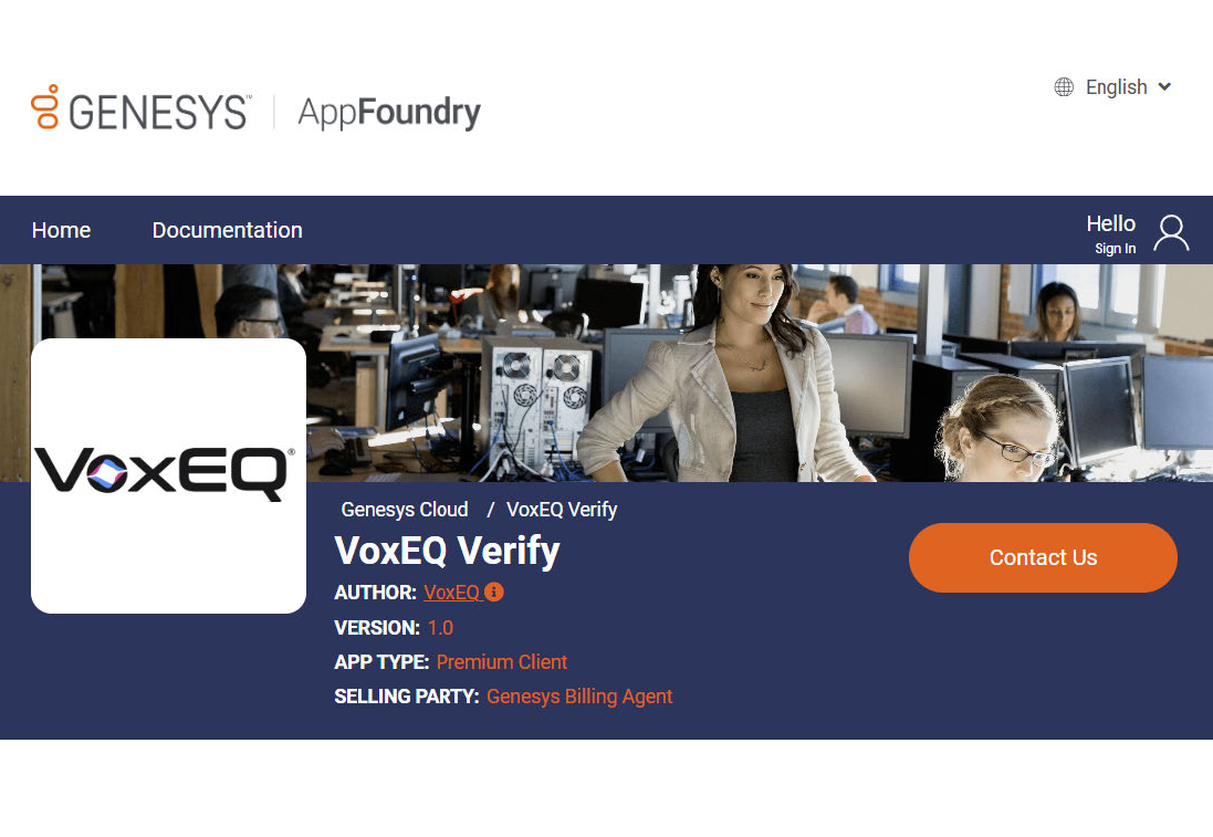Genesys App Foundry Verify Tile crop
